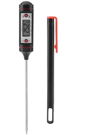 Termometro Digitale con Prova in Acciaio Inossidabile - Termometro per Cucina - Termometro per BBQ - Termometro per Alimenti - Termometro per la Temperatura del Corpo - Prova in Acciaio Inossidabile - Termometro per la Cucina