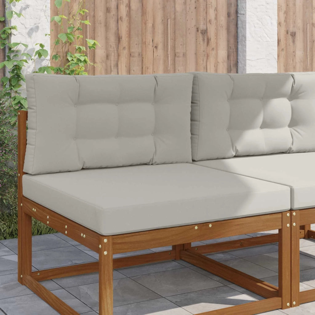 Cuscino per divano da esterno 2 pcs Grigio Poliestere