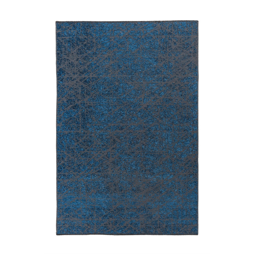 Tappeto moderno Kalevi 200 Blu a tessitura piatta