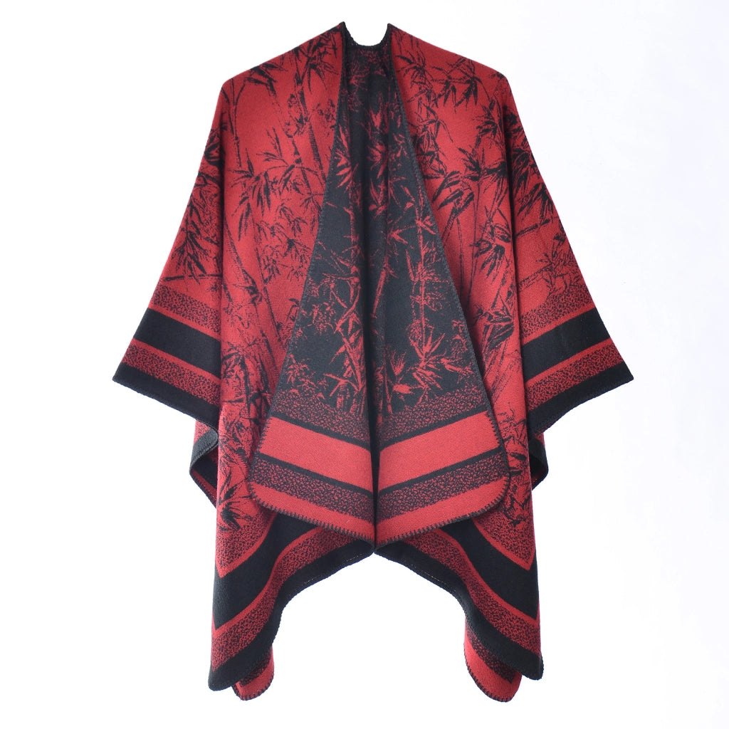 Nuovo scialle/sciarpa/scialle double-face in cashmere jacquard stampato