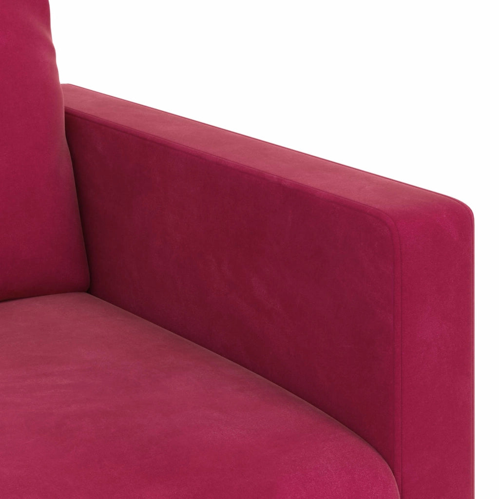 Divano | Divano da soggiorno | Sofa Rosso Vino 158 x 78 x 80 cm Velluto
