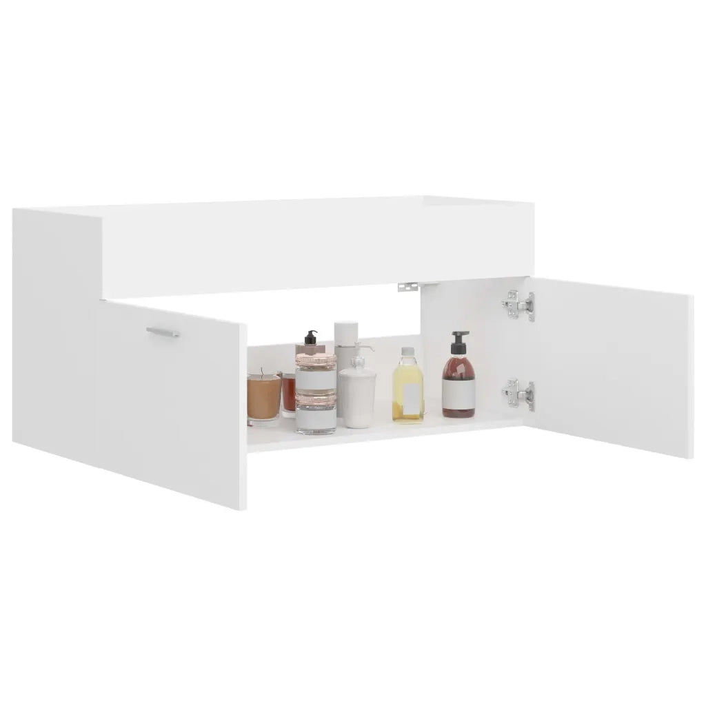 Mobile Lavabo Bianco 100x38,5x46 cm in Legno Multistrato 804674