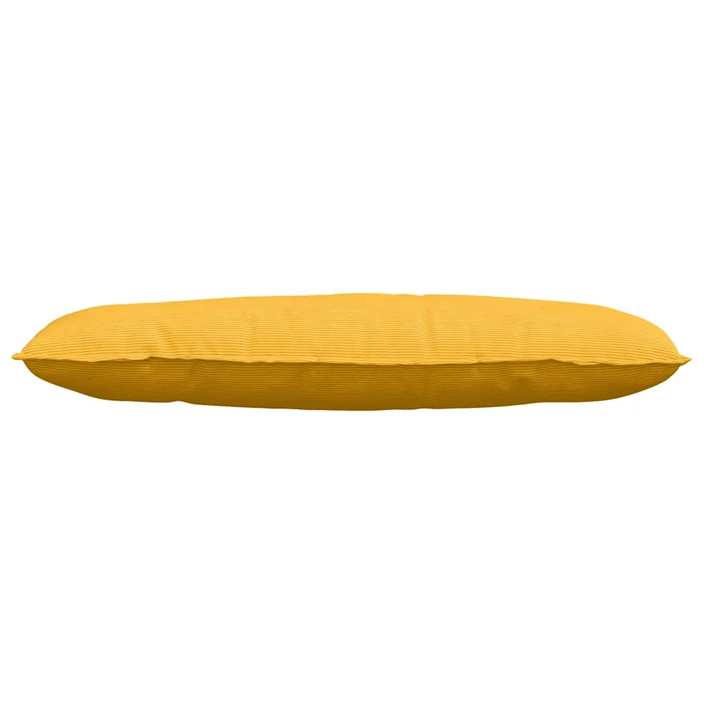Cuscino per Schiena Giallo Chiaro 120 x 50 cm Tessuto in Cords