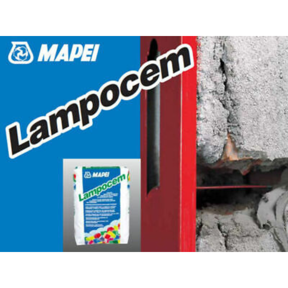 Cemento presa rapida pronto uso riparazioni fissaggio muratura lampocem 25 kg