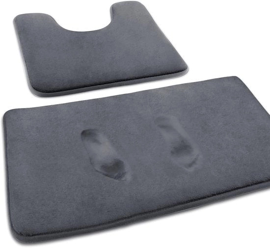 Set di mattonelle antiscivolo e assorbenti da 2 - Grigio - Espansione a bassa densità