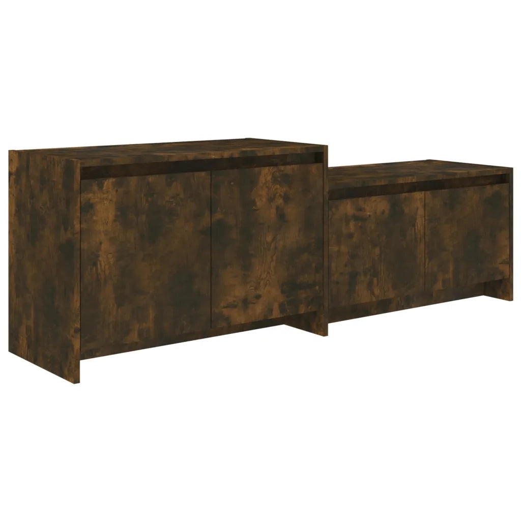 Mobile TV Rovere Fumo 146,5x35x50 cm in Truciolato 813026