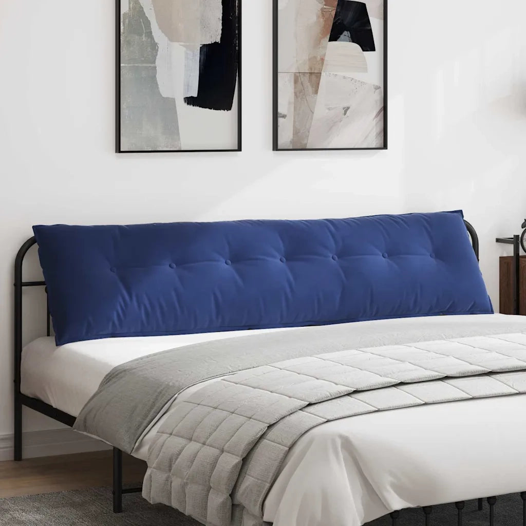 Cuscino per Schiena | Cuscino dorsale Blu Polizia 200 x 50 cm Tessuto in Cords