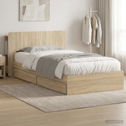 Telaio del letto con storage Rovere Sonoma 90 x 200 cm