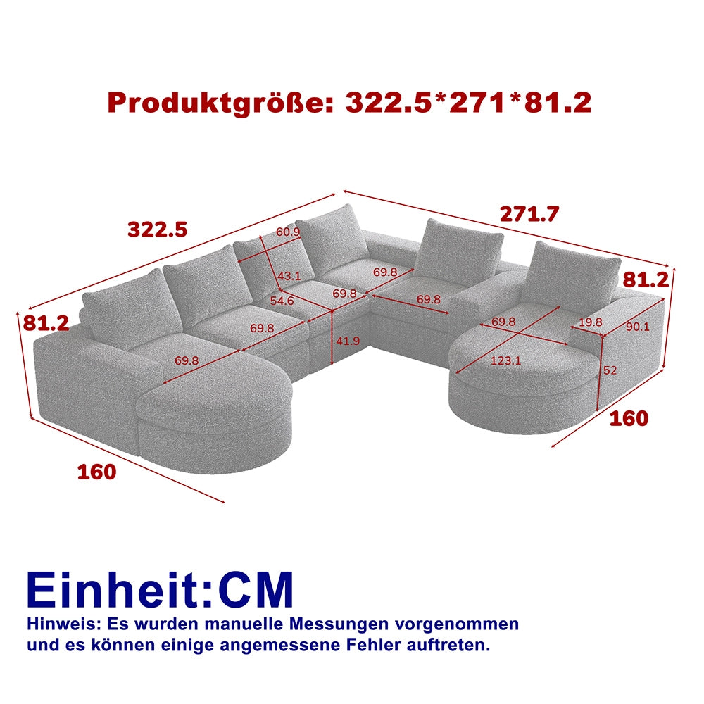 Set 2 pezzi - Xylo - divano chenille modulabile forma L senza piedi