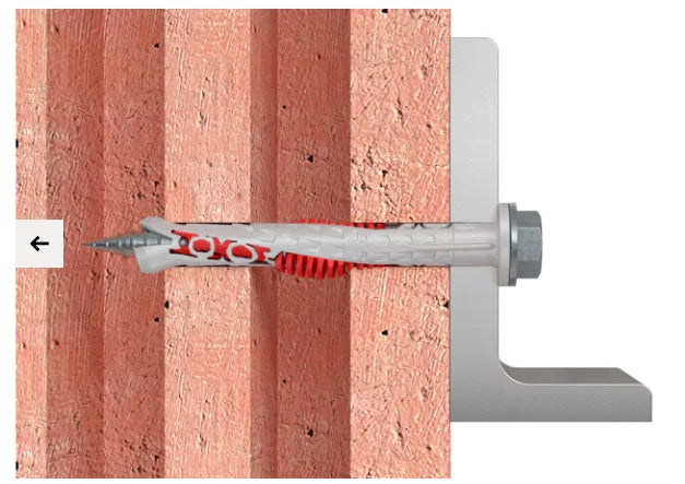 DUOXPAND 10X160 FUS – FISCHER - TASSELLO PROLUNGATO BIMATERIALE MARCATO CE CON VITE PREMONTATA ZINCATA T.E. FLANGIATA E IMPRONTA TORX