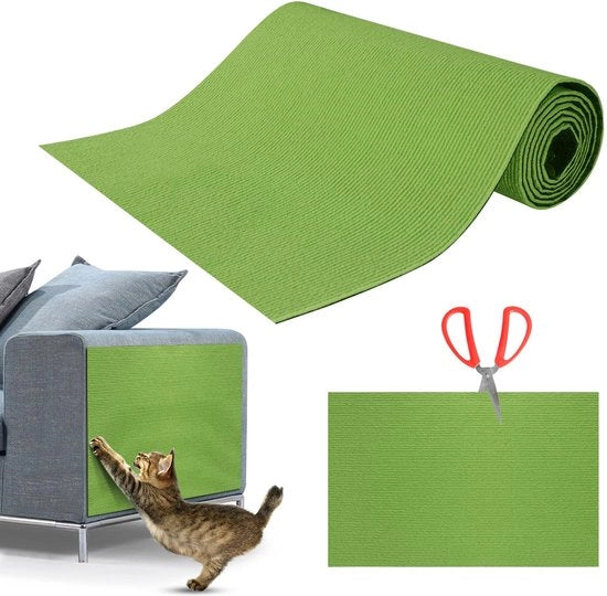 Mat per gatto autoadesivo, resistente alle graffi, mat per gatto autoadesivo per parete, gatto autoadesivo riutilizzabile, gatto autoadesivo 40 * 200cm colore verde