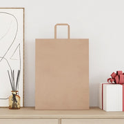 Sacchetti di Carta 250 pz con Manici Marrone 32x12x42 cm 4101816