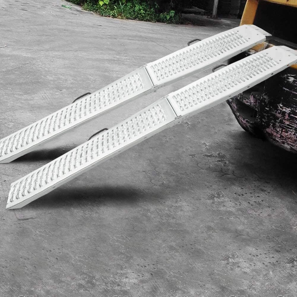 Coppia Rampe di Carico pieghevoli Pedana Antiscivolo 180cm Trattorino Quad Moto