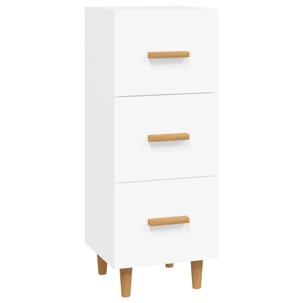 Credenza Bianca 34,5x34x90 cm in Legno Multistrato 812339