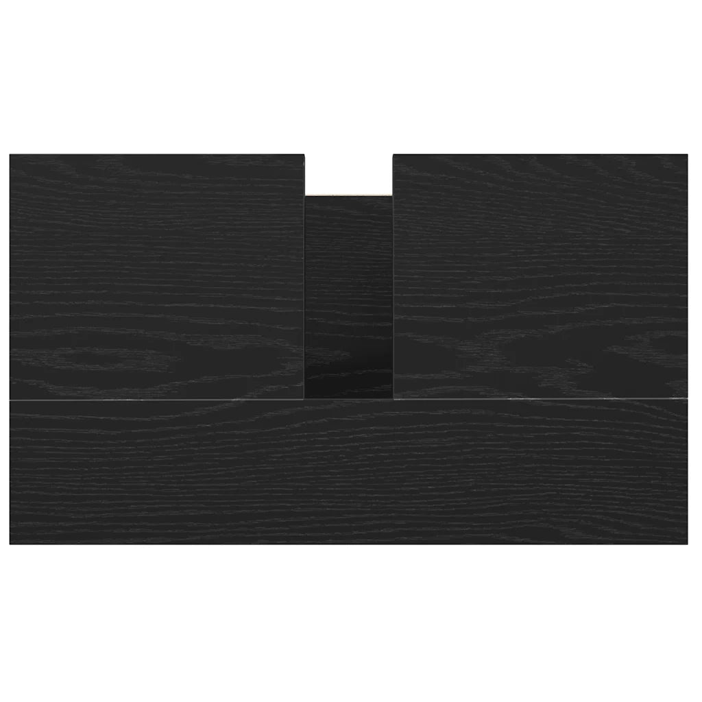 Mobile Lavabo | Armadio Lavabo da Bagno con Cassetti Rovere Nero 60x34,5x60 cm