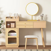Tavolo Trucco con Specchio LED e Illuminazione 3 Colori ¨C MINIMAL ¨C Legno, 120x90x40 cm