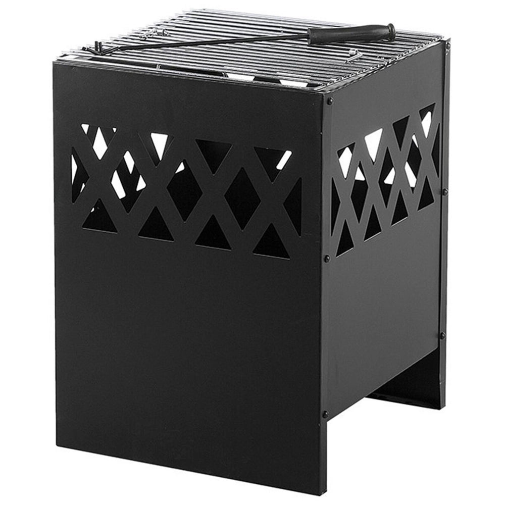 Riscaldatore per braciere quadrato in acciaio Nero da giardino esterno design moderno