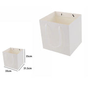 Trade Shop - Busta Buste Borsa Da Regalo Bianca 33 X 31,5 X 35 Cm Con Manici In Corda 69248 -