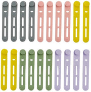 Set di Leganti per Cavi in Silicone - 20 pezzi - Riciclabile - Chiudibili - Colorati - Ideali per Cavi - Adatti per Altoparlanti e Caricabatterie