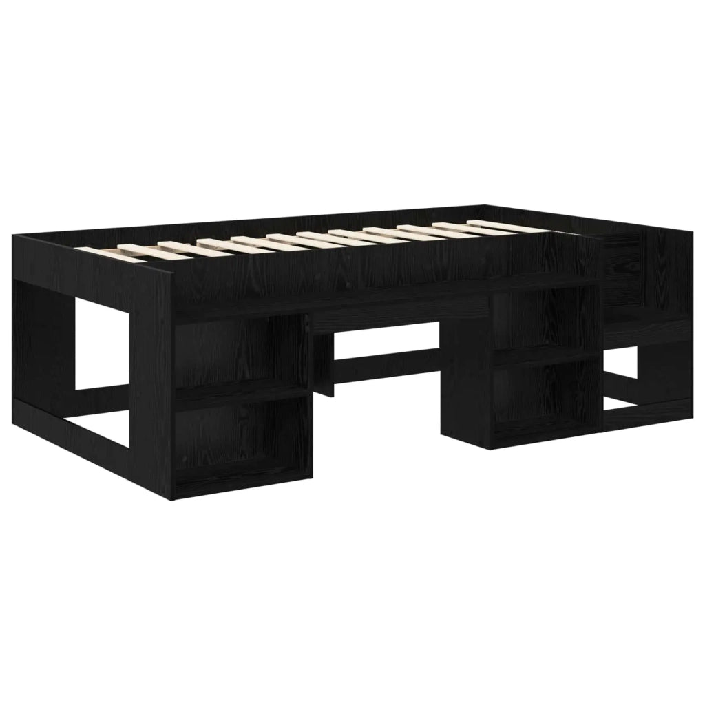Struttura per Letto per Bambini con Ripostiglio Rovere Nero 3422612