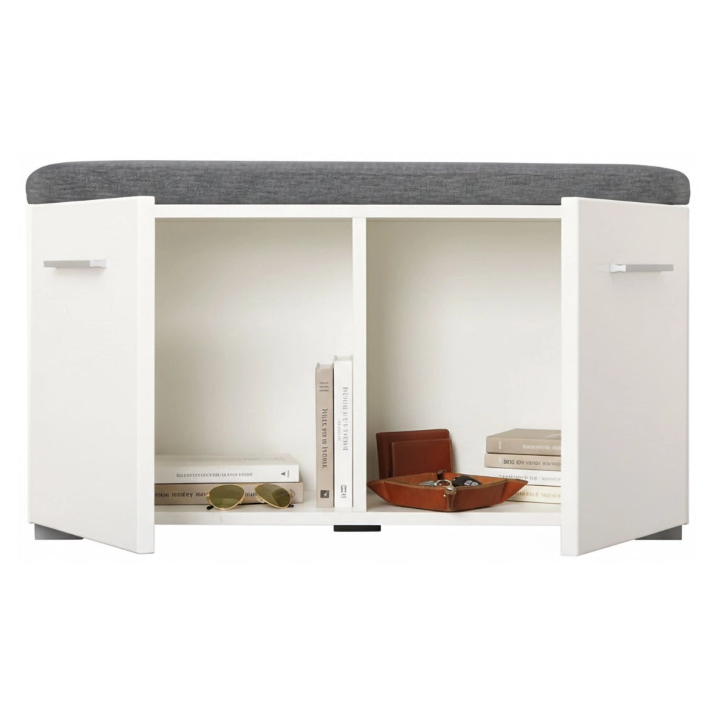 Cannole, Mobile da Ingresso un Ripiano, 79x35x45h cm Bianco
