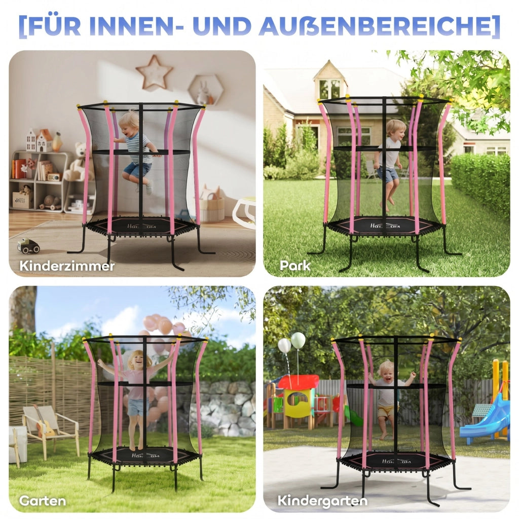 Trampolino per bambini ¨C zephmum ¨C 163.5 cm con rete di sicurezza