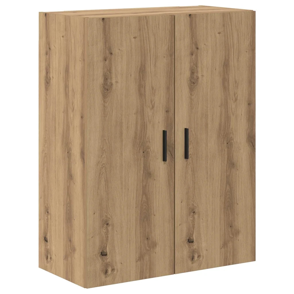 Credenza 2 pcs Rovere artigianale Legno Stratificato e Vetro 3415917