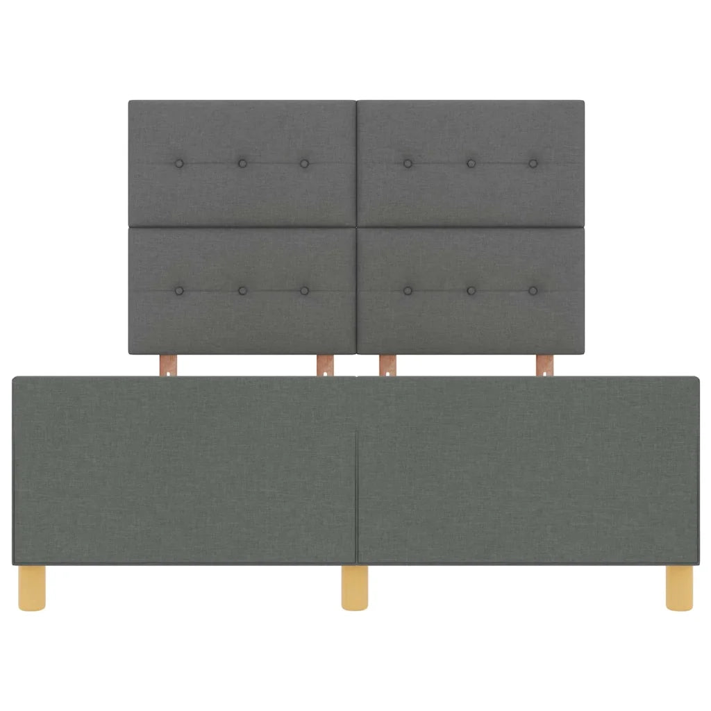 Struttura del letto Grigio scuro 140 x 200 cm Tessuto 3344733