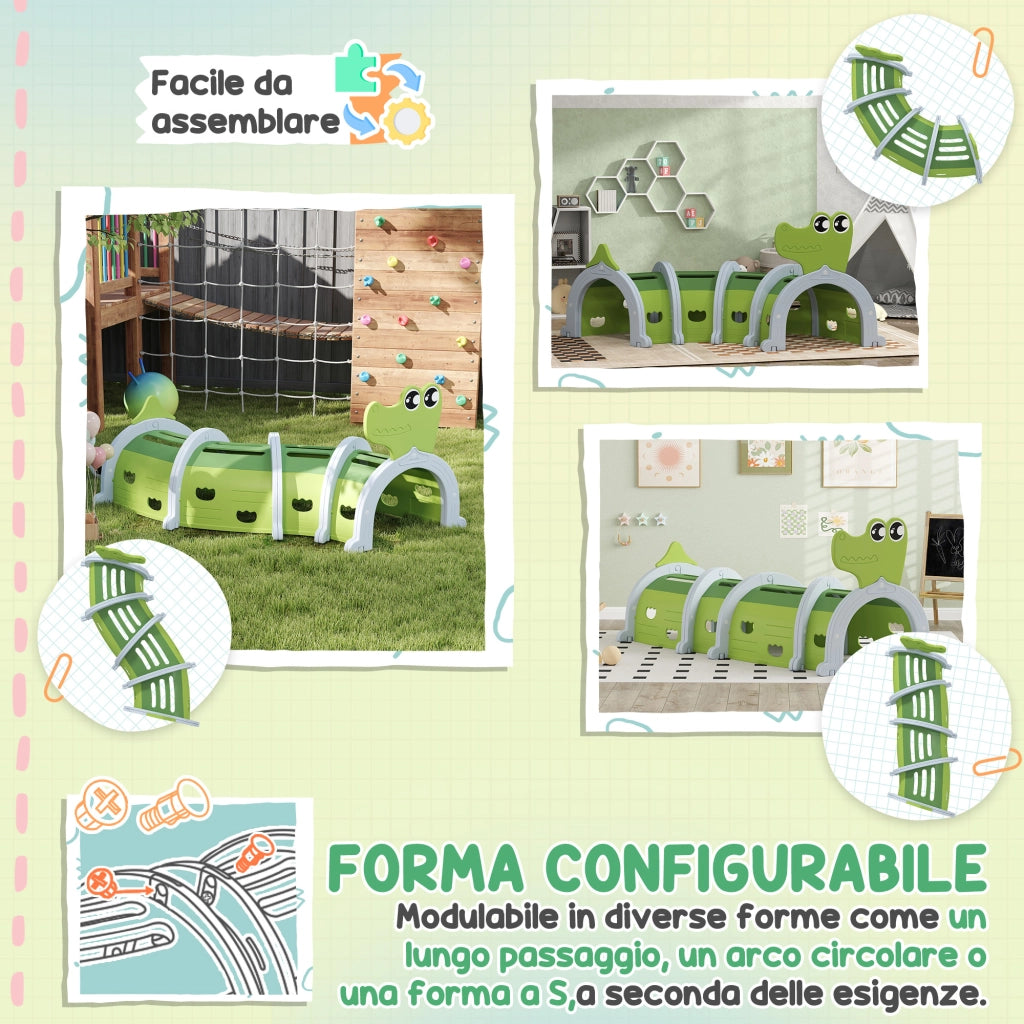Casetta Gioco per Bambini 3-6 Anni ¨C zephmum ¨C Verde, Plastica