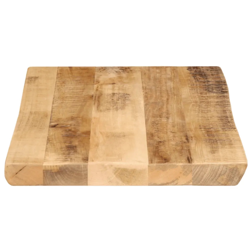 Piano Tavolo Bordi Vivi 50x40x2,5cm Legno Massello Mango Grezzo 370655