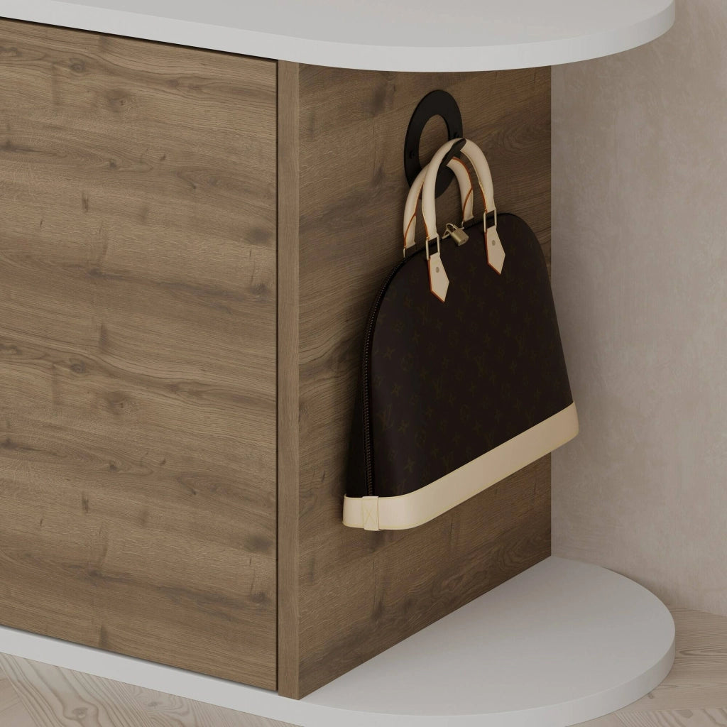 Mobile Portascarpe Kyle, Scarpiera 8 Paia, 104x37x50h cm Marrone Noce