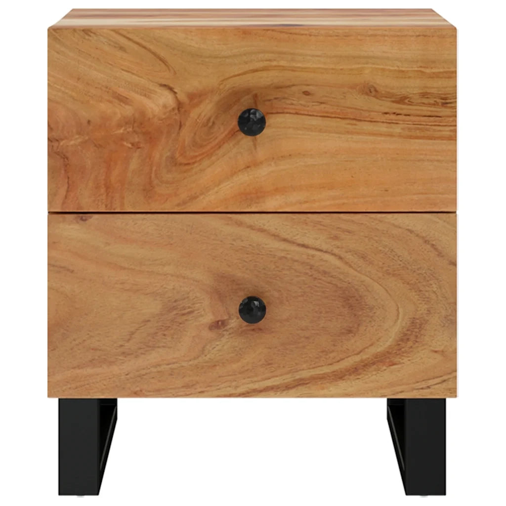 Comodini 2pz 40x33x46 cm in Legno Massello di Acacia 345217