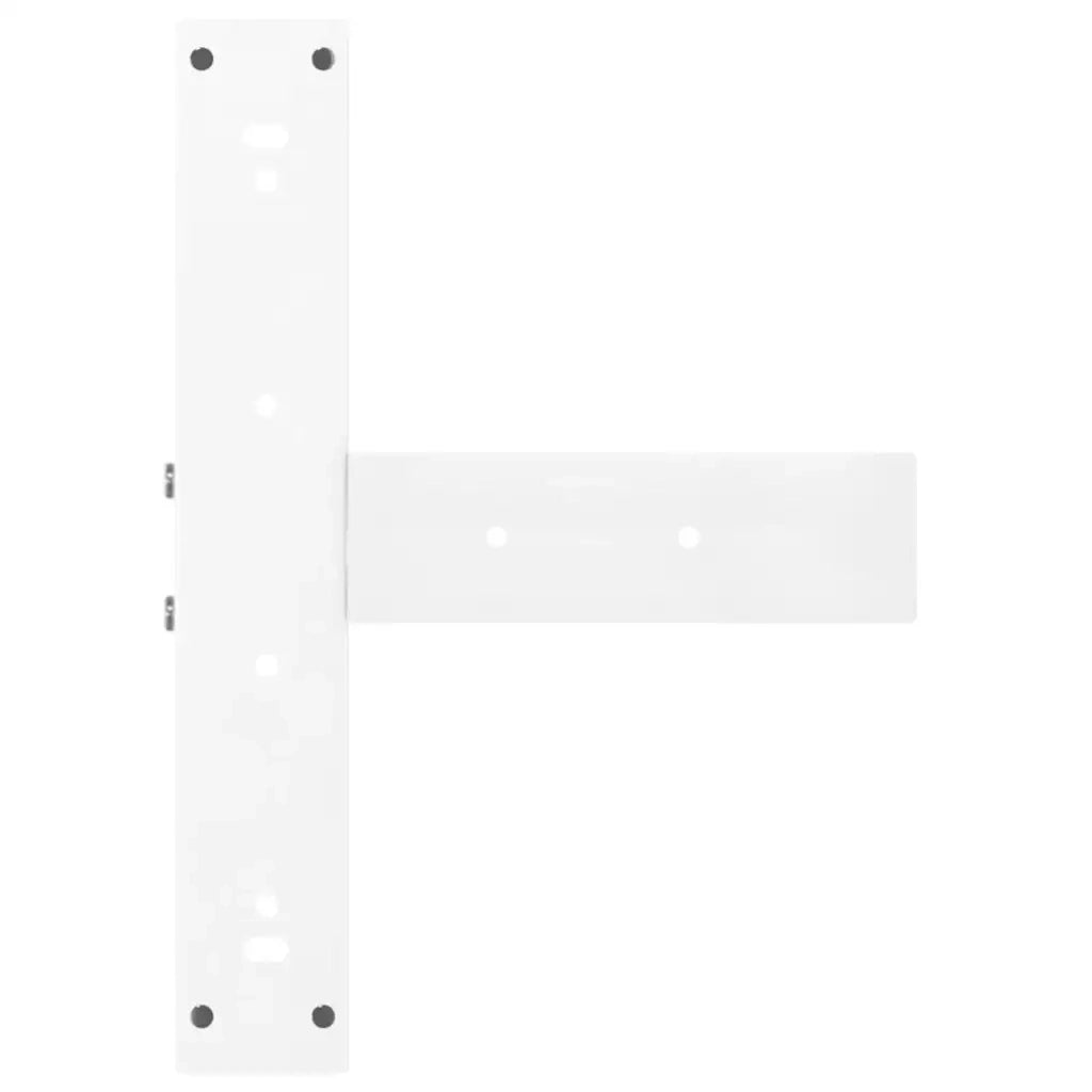 Gambe per tavolo da bar a forma di T 2 pz bianche 50x35x(100-101) cm in acciaio 4013089