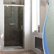 Porta Parete Doccia 90 cm 1 Anta Battente in Cristallo Opaco 6mm H185 Fosterberg Koge