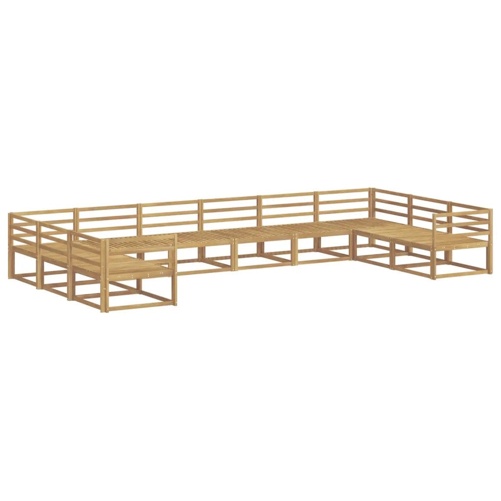 Set di divani da esterno 10 pcs Bianco Legno di Acacia Massello 3387088
