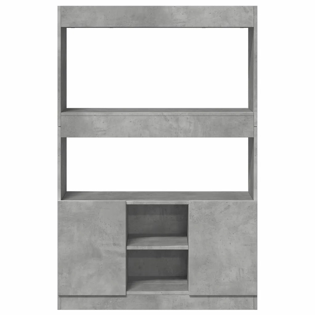 Credenza Grigio Cemento 92x33x140 cm in Legno Multistrato 3309612