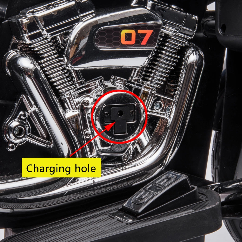 Motocicletta Elettrica Bambini 3 Ruote con Chiave e Luci ¨C Xylo ¨C Rosso