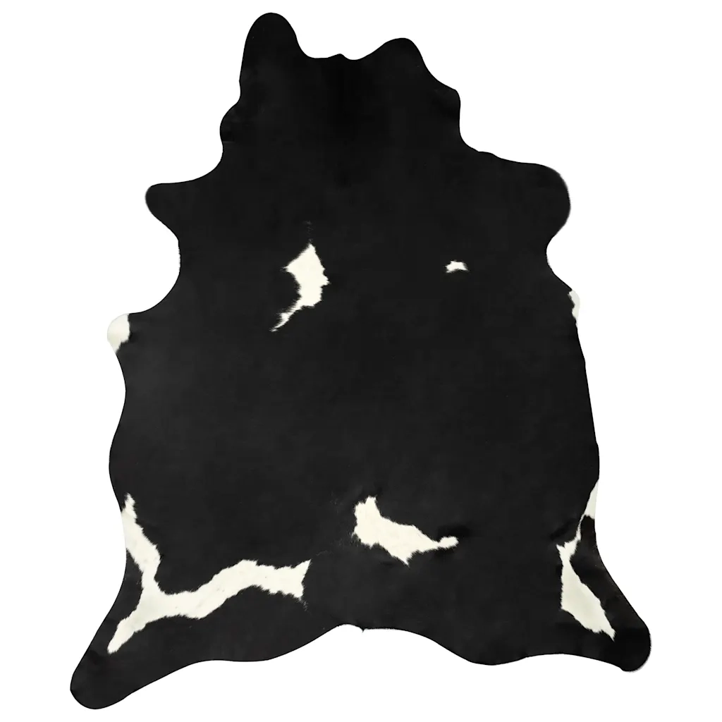 Tappeto del soggiorno | Tappeto in Vera Pelle Bovina Nero e Bianco 180x220 cm