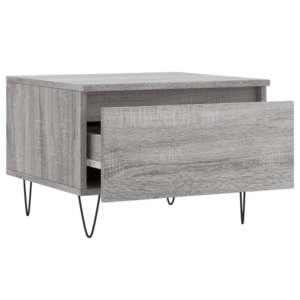 2 pz Tavolini salotto | Tavolino da caff¨¨ | Tavolino da Soggiorno Grigio Sonoma 50x46x35cm Legno Multistrato