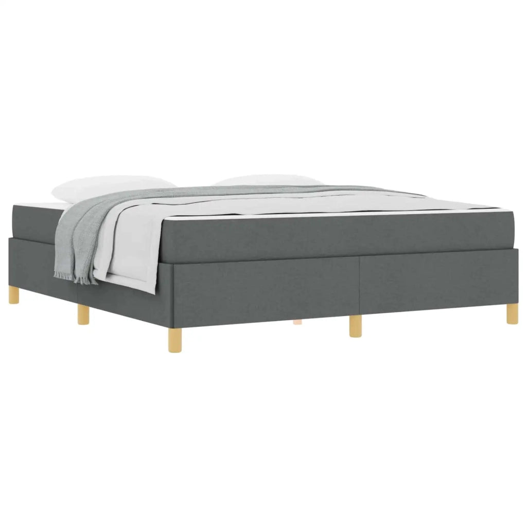 Struttura del letto Grigio scuro 180 x 200 cm Tessuto