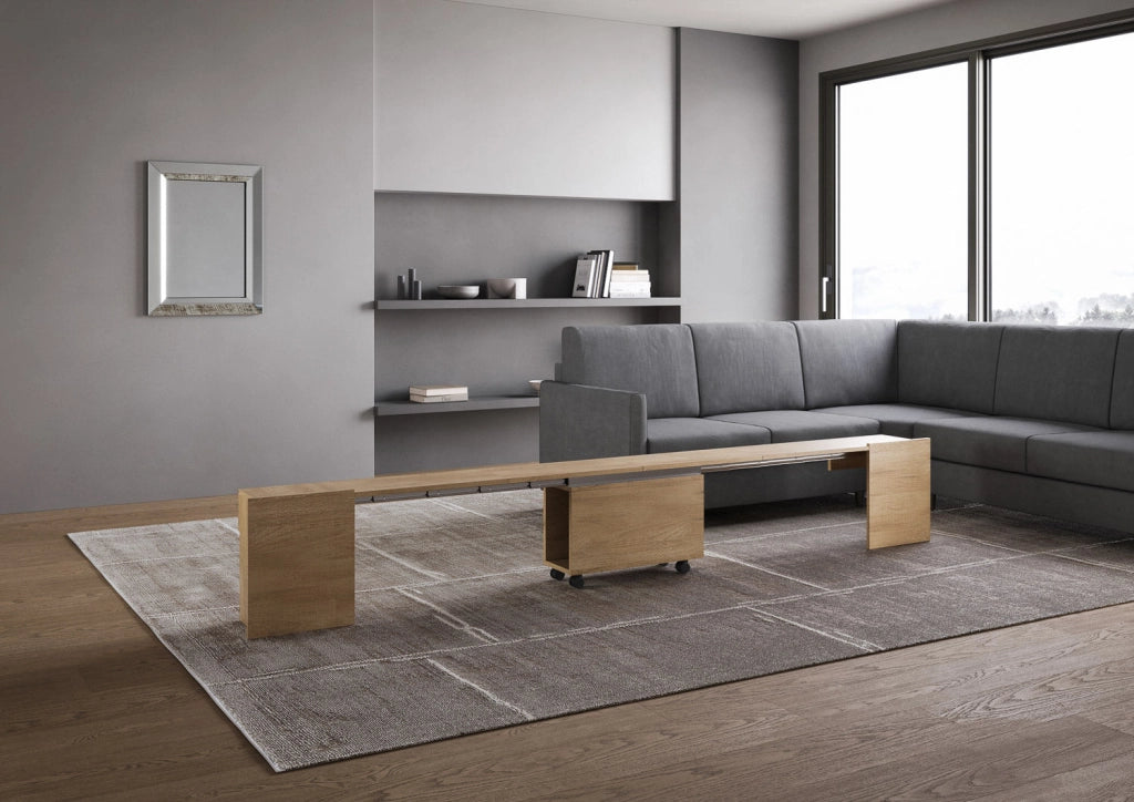 Panca Allungabile Inferiore 72-300x26x45 cm Evolve Quercia Natura