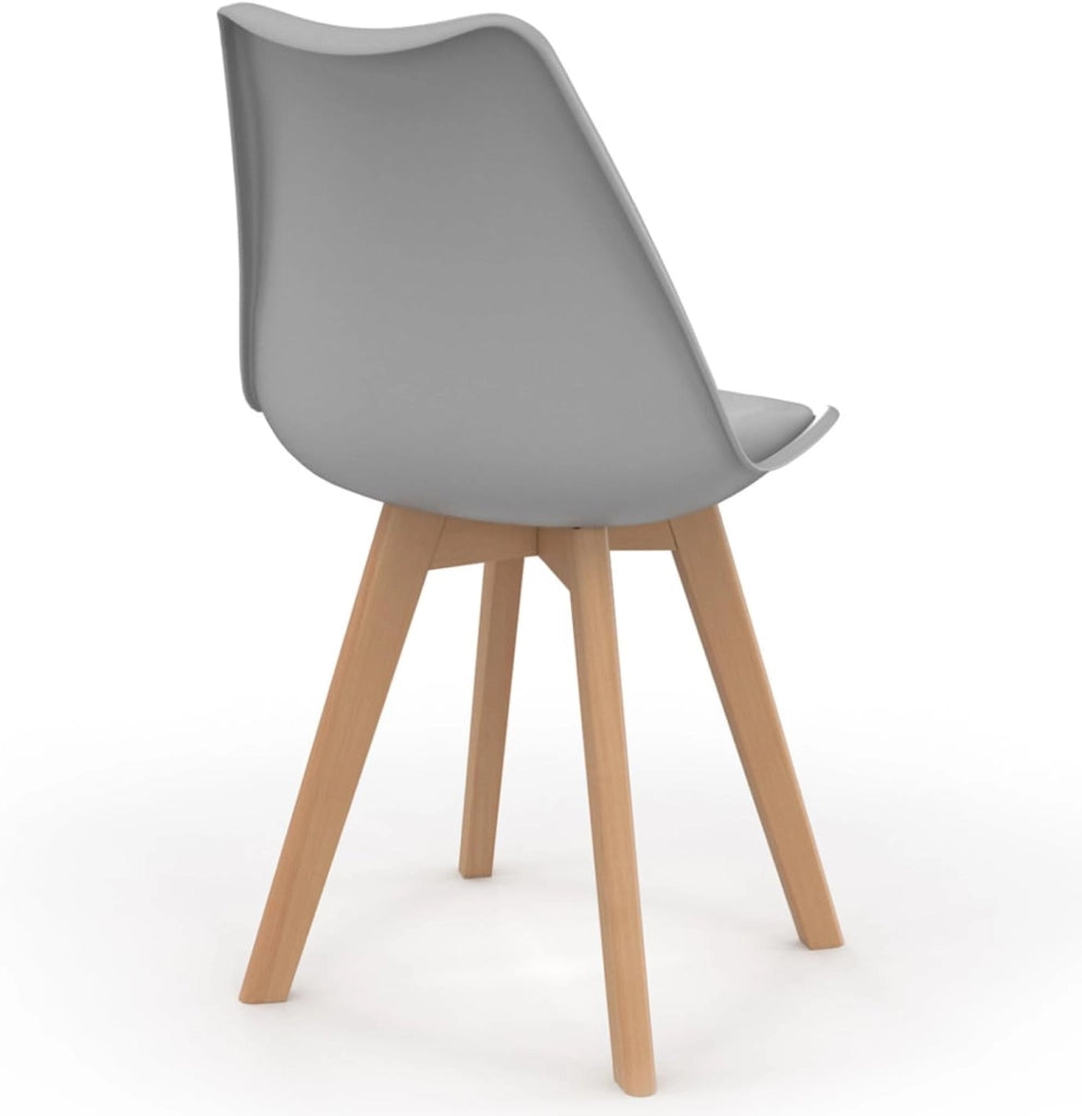Set di 8 sedie scandinave SARA mix rosa pastello x2, bianco x2, grigio chiaro x2, blu x2