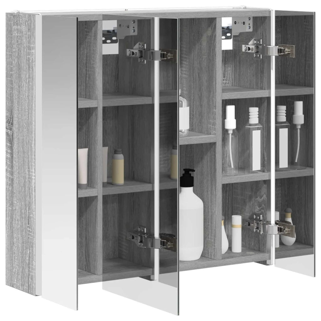 Mobiletto per specchio da bagno Grigio Sonoma 889252