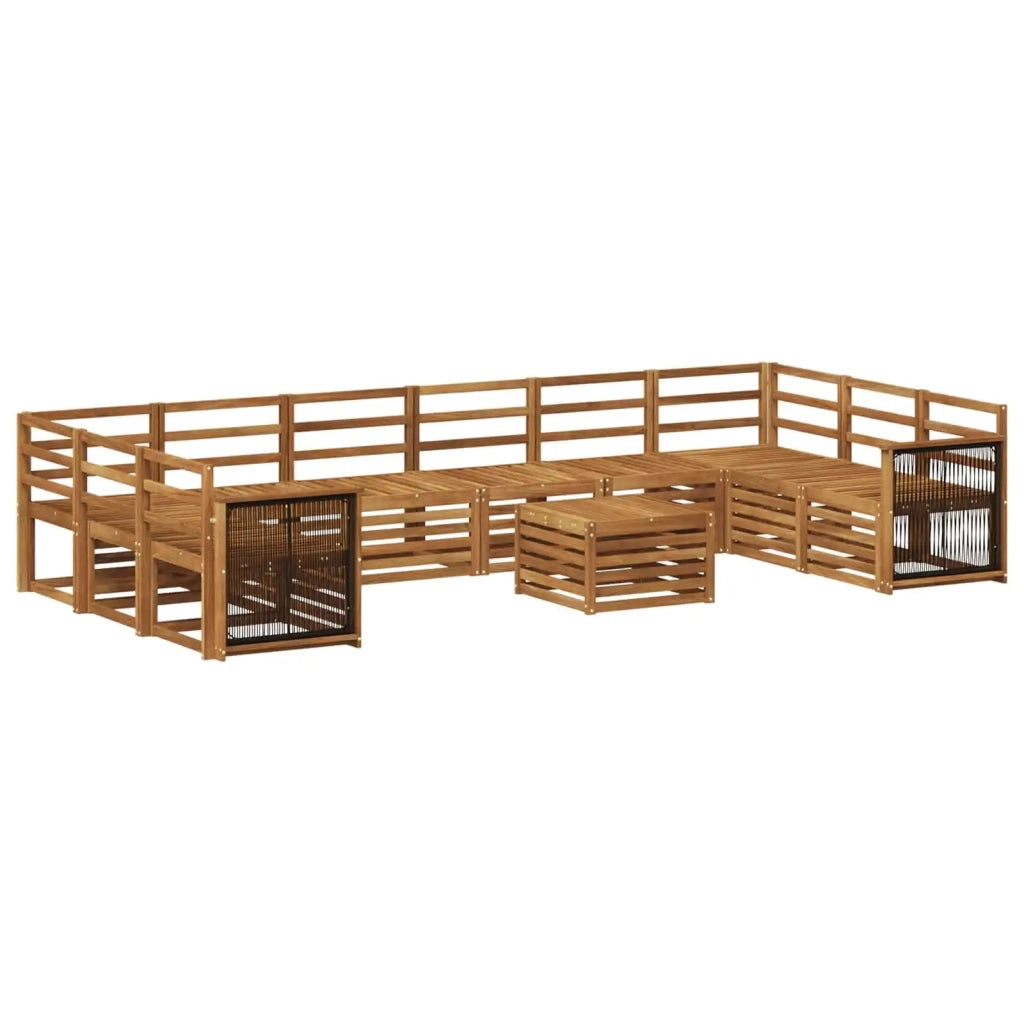 Set di divani da esterno 8 pz Naturale Legno di Acacia Massello 3384920