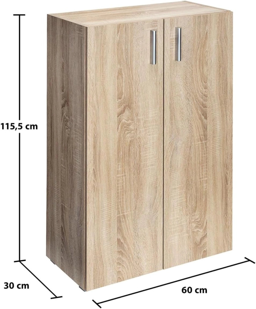 ® Mobiletto Ingresso Vela a 2 Ante con Ripiani 115,5x60x30cm Credenza Comò Armadietto Multiuso Ufficio Cassettiera Mobile Entrata Mobiletti