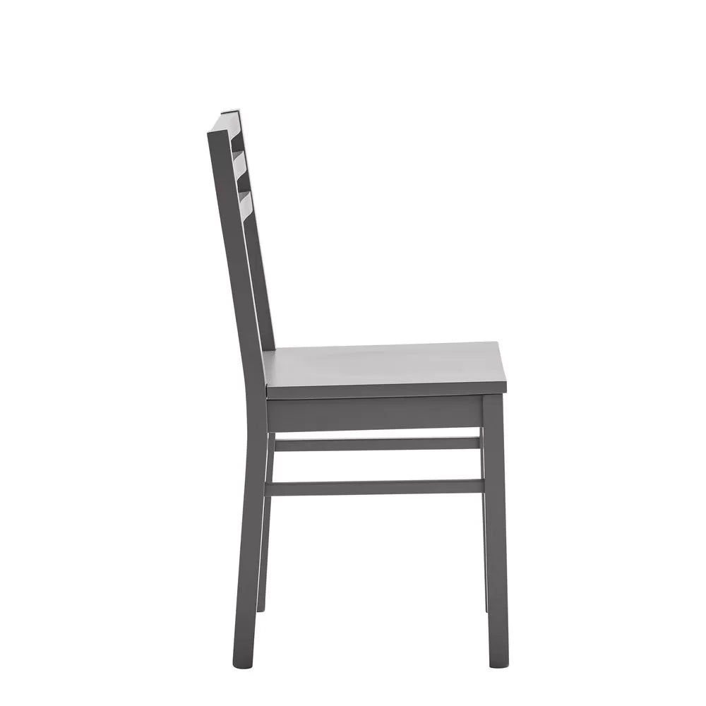 Set 2 sedie legno shabby grigio seduta legno l.43 h.87 p.48