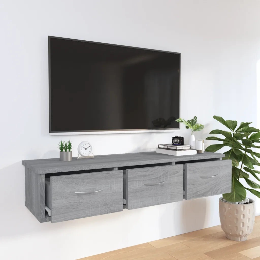 Mobile a Muro Grigio Sonoma 88x26x18,5 cm in Legno Multistrato 815082