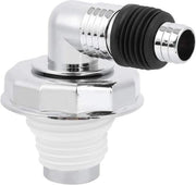 Adattatore di filtro per acqua con giunzione a T in PVC con finitura cromata per cucina professionale - da utilizzare con copertura decorativa per angolo - uso monouso.