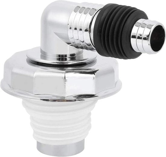 Adattatore di filtro per acqua con giunzione a T in PVC con finitura cromata per cucina professionale - da utilizzare con copertura decorativa per angolo - uso monouso.