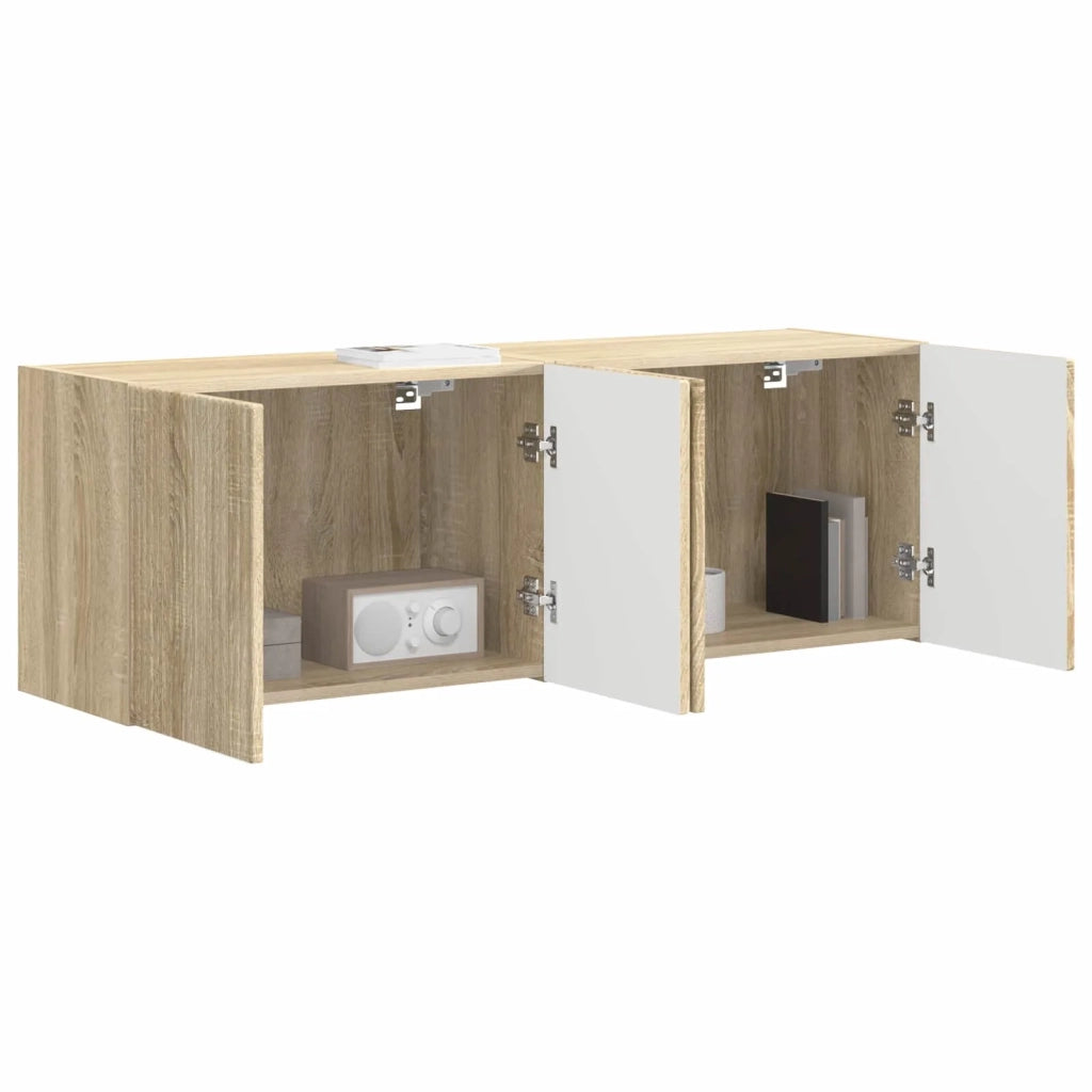 Mobile TV da parete 2 pcs Rovere Sonoma 59,5 x 31 x 40 cm 892334